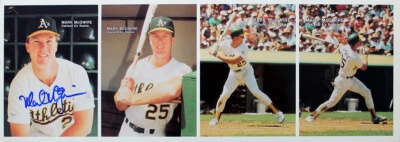 Mark McGwire Signed Autographed Mother's Cookies Oakland A's 4-Card Strip PSA - Image 1 of 2