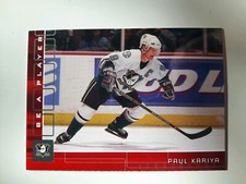 2001-02 ITG-BE A PLAYER MEMORABILIA-PAUL KARIYA-RUBY PARALLEL/200-ANAHEIM DUCKS