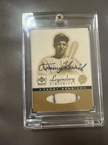 2000 U.D. Yankee Legends Tommy Henrich Auto Game Used Issue #TH-A Yankees - Picture 1 of 2