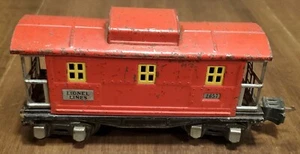 LIONEL PREWAR No. 2657 Metal CABOOSE O Gauge ~ ALL RED ROOF VERSION ~ SC469 - Picture 1 of 13
