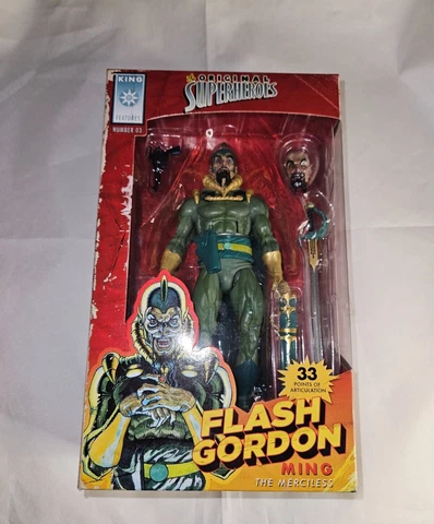 NECA Flash Gordon Ming Green Authentic Figure Complete Original Superheroes #3 Cover