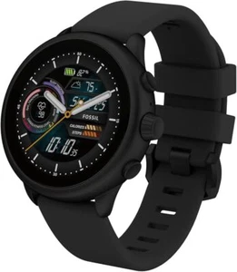FOSSIL Gen 6 Wellness Edition Smartwatch Black Silicone Apple Android Compat NEW - Picture 1 of 12