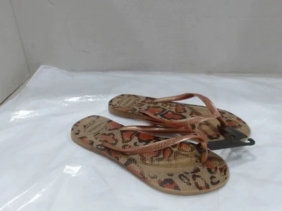 As Is/For Parts - Havaianas Womens Slim Animals, Leapord Gold, US 7/8 / BR 37/38 - Image 1 of 4