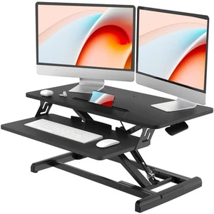 Standing Desk Converter, 32" Wide Height Adjustable Sit Stand Up Desk Riser w... - Picture 1 of 8