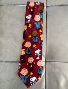 Charlie Brown Gang Neck Tie Vintage Snoopy Peanuts 90s Happiness Is A Cool Tie - Picture 1 of 3