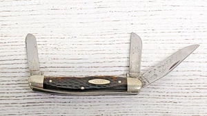 NAVAJA DE BOLSILLO VINTAGE CASE XX APPALOOSA BONE STOCKMAN 63047 CV 2 PUNTOS 1978 - Imagen 1 de 10