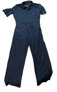 Dickies Flex M Short Coveralls Dark Blue Short Sleeve Workwear Made In Mexico - Picture 1 of 14
