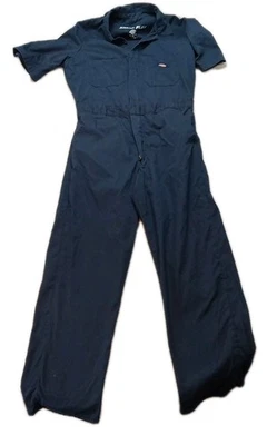 Dickies Flex M Short Coveralls Dark Blue Short Sleeve Workwear Made In Mexico - Image 1 of 4