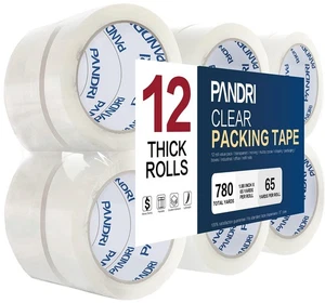 Packing Tape, 12 Rolls Heavy Duty Clear Packaging Tape for Shipping Packaging... - Picture 1 of 7