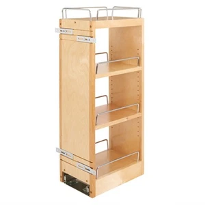 Rev-A-Shelf 8" Pullout Kitchen Wall Cabinet Organizer Soft-close, 448-BBSCWC-8C - Picture 1 of 9