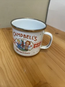 Taza de metal esmaltada Campbell's Kids Tomatoes Tomato 2002 taza de 12 oz - Imagen 1 de 5