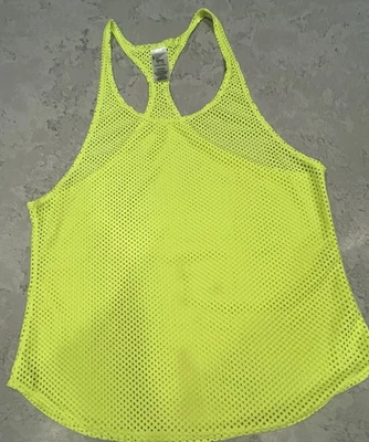 Chaleco sin mangas Gigo Fetish verde neón LIMA, malla transparente, talla Mediano Foto 1 de 4