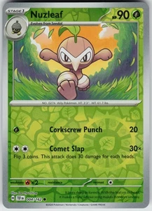 Pokemon Nuzleaf 004/162 SV05: Temporal Forces NM Reverse Holo card - Picture 1 of 2