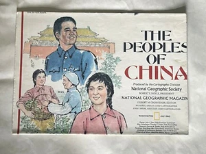 The Peoples of China, National Geographic, Folded Map,1980 - Imagen 1 de 1