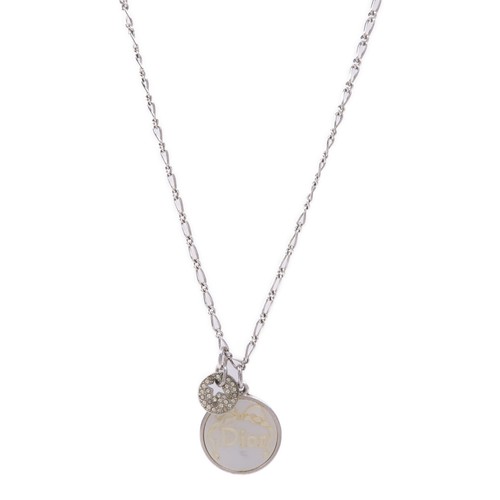 Collana Christian Dior CD metallo argento