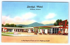 Williams Arizona Starky's Motel Route 66 chrome Postcard D175 - Picture 1 of 2