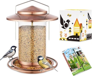Iborn Metal Bird Feeders for Outdoors Hanging,Wild Bird Feeders for Cardinal,18C - Picture 1 of 12