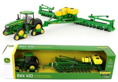 Tractor John Deere 8RX 410 2023 ERTL 1:64 con tanques y plantadora 1775NT 24 filas ¡NUEVO EN CAJA! Foto 1 de 4