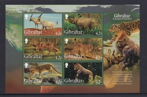 GIBRALTAR - 2012 Endangered WILDLIFE block ,MINISHEET MNH - Worldwide Animals. - Picture 1 of 1