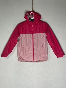 Eddie Bauer Pink Hooded Windbreaker Jacket Full Zip Up Outdoor SLLC Kid Size 7-8 - Picture 1 of 8