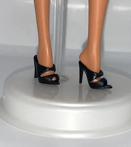 Barbie Signature 65th Anniversary Doll Outfit Shoes Black Point Toe Mules Heels - Picture 1 of 5