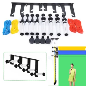 Photography Backdrop Support System Wall Mount Studio Background Holder 4 Roller - Picture 1 of 18