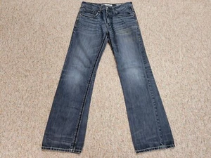 Buckle BKE Jeans Mens 32L Blue Denim Jake Medium Wash Distressed Whiskers Fade - Picture 1 of 17