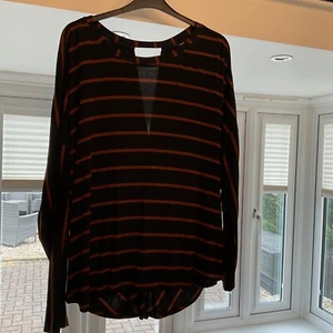 STATEMENT STRIPE TOP PLUS SIZE 24 GEORGE ASDA WITH FUNKY BACK! - Picture 1 of 4