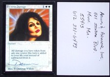 Signed MTG ARTIST PROOF _1994 Beta Magic _ REVERSE DAMAGE _ Dameon Willich 1/50!