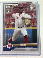 2022 Topps X Bobby Witt Jr. Crown Collection HUNTER GREENE RC Crown Jewels REDS