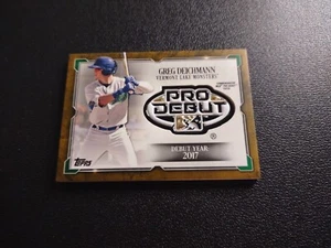 2018 Pro Debut Gold Distinguished Debut Patch Greg Deichmann Athletics /50 *C64 - Picture 1 of 3