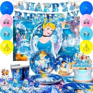 Cinderella Princess Birthday Party Supplies Tableware Girls Decorations Balloons - Picture 1 of 10