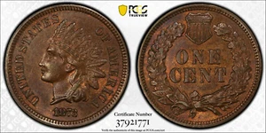 1873 PCGS MS62BN Brown FS-1302 S-6 MPD Open 3 Misplaced Date - Picture 1 of 4