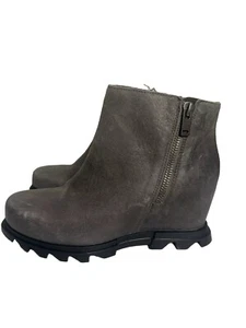 Sorel Joan Of Arctic II Wedge Boots Women’s 10 Gray Urban City Edgy Winter NEW - Picture 1 of 9