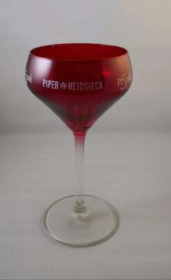 Piper Heidsieck Champagnerglas, Sektglas, rot getönt, Bar, Party, Neu