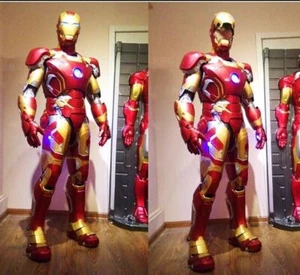 Iron Man Modell handgefertigt Cos tragbarer Helm Rüstung Kostüm Anzug EVA weiß Requisiten - Bild 1 von 33