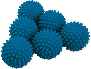 Reusable Dryer Balls Fabric Softener For Laundry Dark Blue 2.5 In 6 Pack - Picture 1 of 6