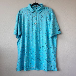 Bad Birdie 2XL Golf Poloshirt Kajak Kanu Print Kurzarm sportlich - Bild 1 von 6