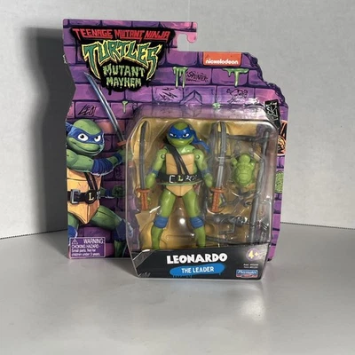 Figura de acción Teenage Mutant Ninja Turtles: Mutant Mayhem Leonardo 4,5" Foto 1 de 4