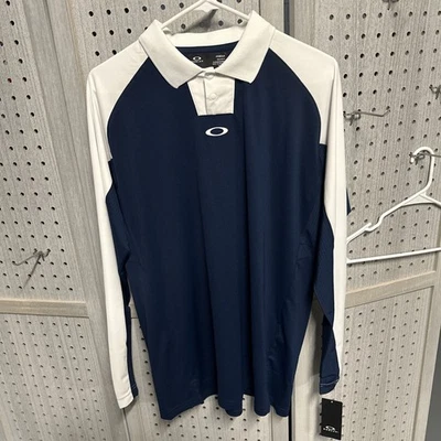 CAMISA POLO DE GOLFE OAKLEY HYDROLIX POLI MANGA LONGA - M - NÃO USADA!--NOVA! TAGS! - Imagem 1 de 4