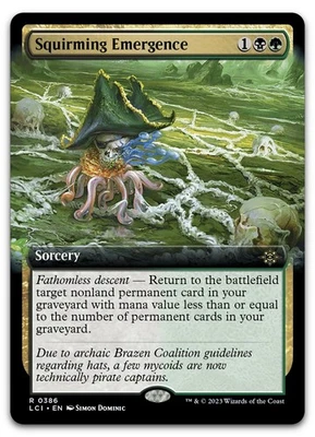 Squirming Emergence (Extended Art) #386 LP Lost Caverns of Ixalan LCI Magic MTG - Image 1 of 2