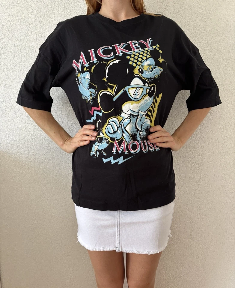 T-shirt en coton noir femme S Disney  - Photo 1/2