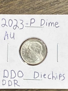 2023-p Roosevelt Dime AU DDO DDR Multiple Die Chips Beautiful Rare Coin - Picture 1 of 20