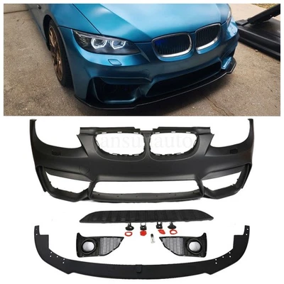 Front Bumper Cover W/Lower Lip For BMW 3 Series E92 E93 2006-2009 Fit M4 style Foto 1 de 4