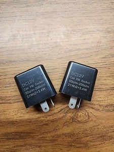 12V 2 Pin Motorcycle Blinker Adjustable LED Flasher Relay Turn Signal Indicator - Picture 1 of 3