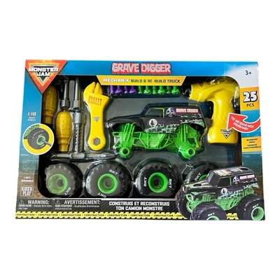 Monster Jam Official Grave Digger  Monster Truck Mechanix Build  & Re-build 1:18 - Image 1 of 2