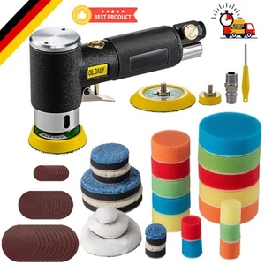 Mini Druckluft Poliermaschine Exzenterschleifer Polierer 25/50/75 Schleifpapier - Bild 1 von 18