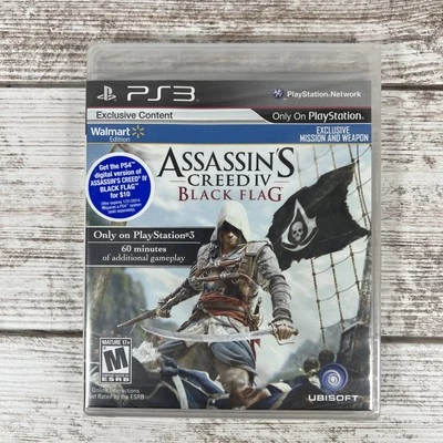 Assassins Creed IV Black Flag Playstation 3 PS3 Video Game Walmart Edition NIB - Image 1 of 4