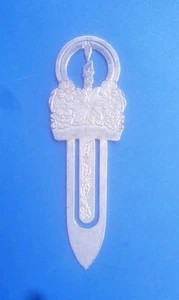 Vintage Towle Sterling Silver 925 Christmas Poinsettia Bookmark Reader - Picture 1 of 5