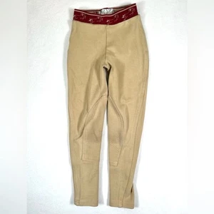 TUFFRIDER Youth Girls Cotton Pull-On Jodhpurs Schoolers Riding Tights Size 8 - Picture 1 of 9